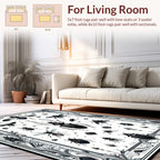 Ornate Insect Floral Pattern Rug
