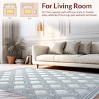Elegant Diamond Floral Relief Pattern Rug