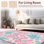 Pastel Floral Swirls Pattern Rug