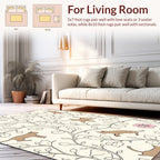 Whimsical Cats Floral Vine Pattern Rug