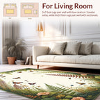 Enchanted Garden Butterfly Floral Ferns Rug
