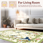 Charming Botanical Bird Branches Design Rug