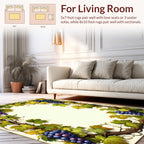 Grape Vine Autumn Leaves Pattern Rug