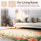Spring Blossom Butterfly Garden Design Rug
