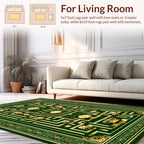 Golden Dice Chessboard Maze Pattern Rug