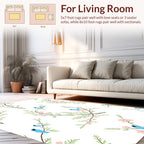 Birds on Branch with Cherry Blossoms Rug
