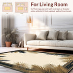 Golden Palm Art Deco Pattern Rug