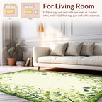 Lush Greenery Flying Birds Border Rug