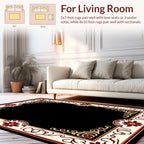 Ornate Floral Border Design Rug