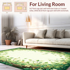 Lush Forest Flower Garden Rug
