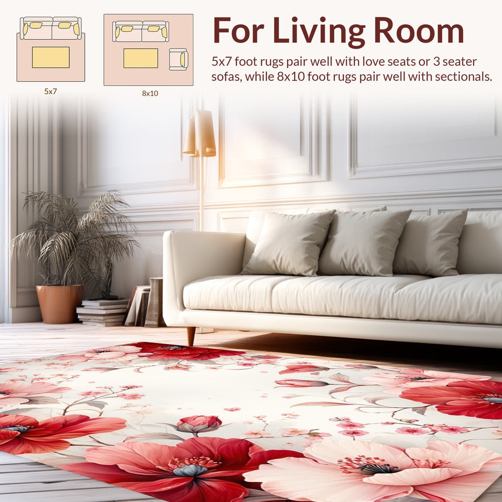 Vibrant Floral Arrangement Art Rug