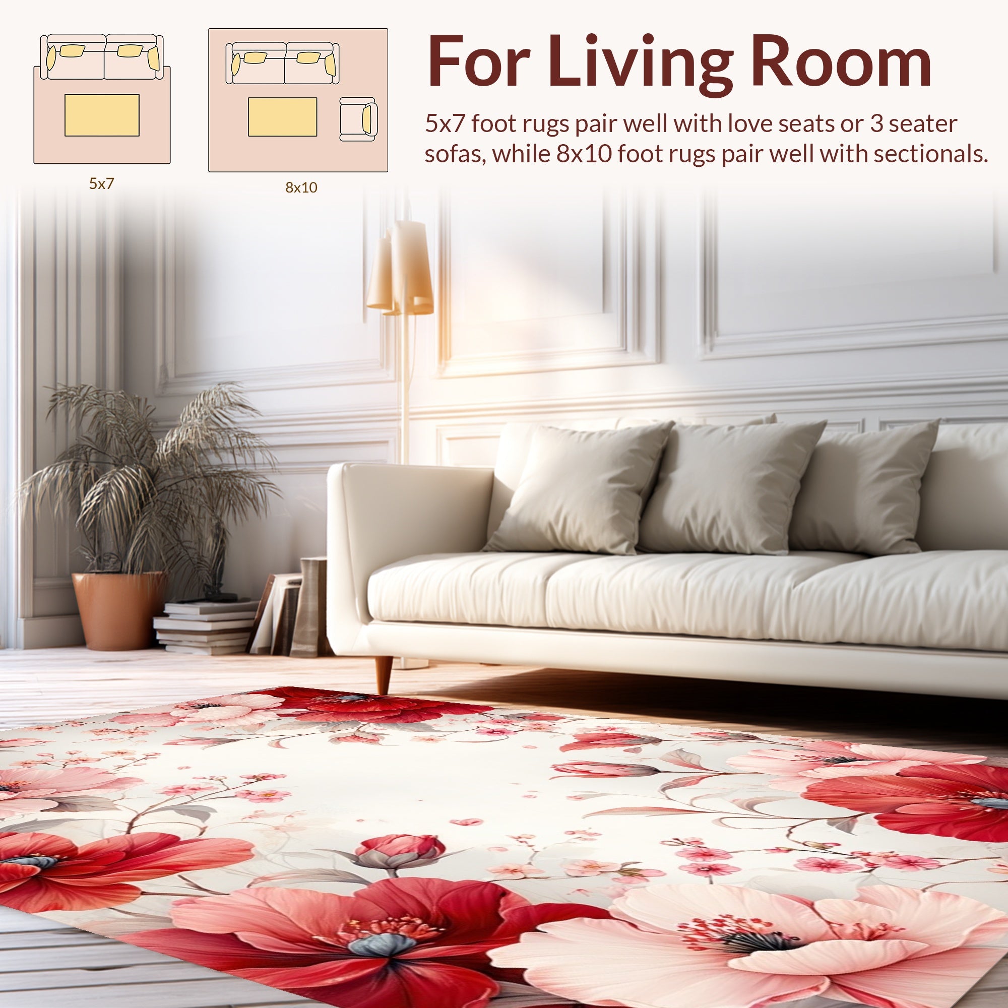 Vibrant Floral Arrangement Art Rug