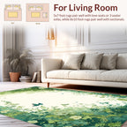 Lush Greenery and Butterfly Garden Rug