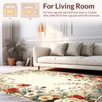 Vintage Floral Vine Border Rug