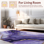 Amethyst Gold Veined Marble Rug