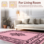 Elaborate Scrollwork Floral Pattern Rug