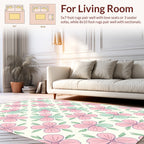 Pastel Floral Pattern Delight Rug
