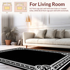 Intricate Geometric Frame Design Rug