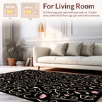 Delicate Floral Swirl Pattern Rug