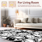 Abstract Organic Swirls Patterned Rug