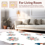 Whimsical Bird Floral Pattern Rug