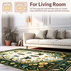 Whimsical Insects and Floral Border Rug