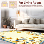Golden Tulip Vine Border Rug