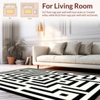 Bold Maze Pattern Design Rug