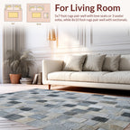 Stone Cobble Patterned Gray Rug