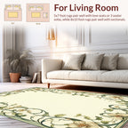 Elegant Floral Vine Border Design Rug