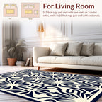 Art Nouveau Fan With Abstract Scrolls Rug