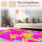 Vibrant Pink Floral Animal Silhouette Rug