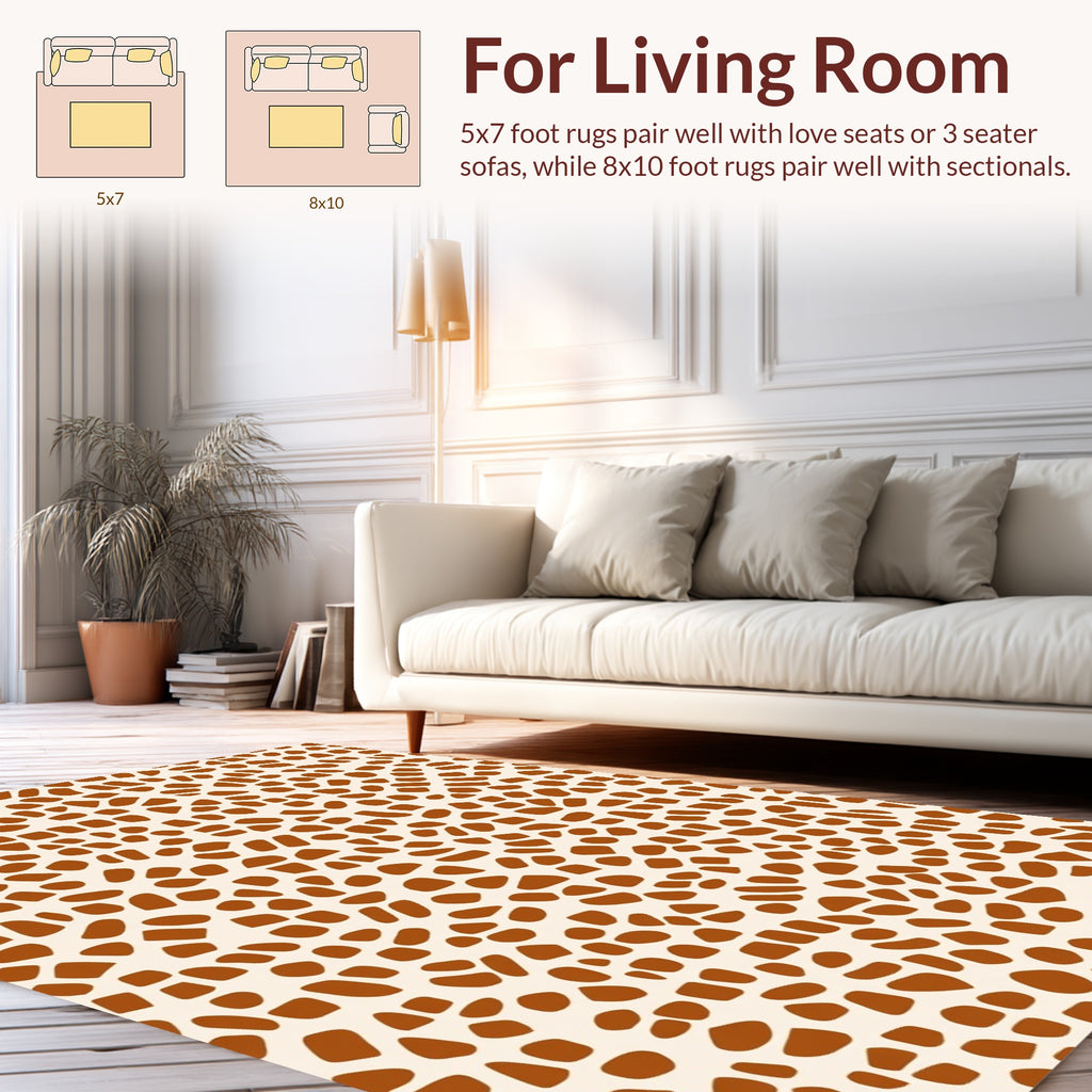 Organic Giraffe Spot Pattern Rug