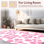 Pretty Pink Circles Pattern Rug