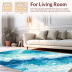 Bubbles and Waves Ocean Pattern Rug