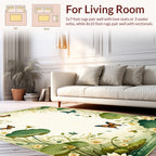 Whimsical Butterflies And Lotus Floral Rug