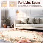 Elegant Floral Vines with Pink Blossoms Rug