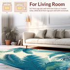 Tropical Palm Frond Art Rug