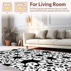 Ink Splatter Abstract Radial Design Rug