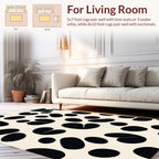 Abstract Black Spots Pattern Rug