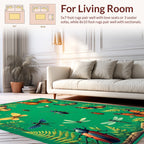 Whimsical Insects and Butterflies Pattern Rug