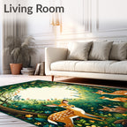 Whimsical Forest Woodland Creatures Rug
