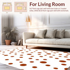 Brown Dots Fun Pattern Rug