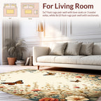 Whimsical Butterflies Floral Garden Rug