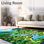 Woodland Wildlife Scenic Landscape Rug