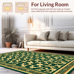 Elegant Gold Floral Lattice Design Rug