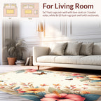 Tropical Floral Butterfly Garden Design Rug
