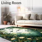 Enchanted Forest Birds Floral Design Rug