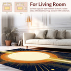 Radiant Sun burst Starry Night Rug