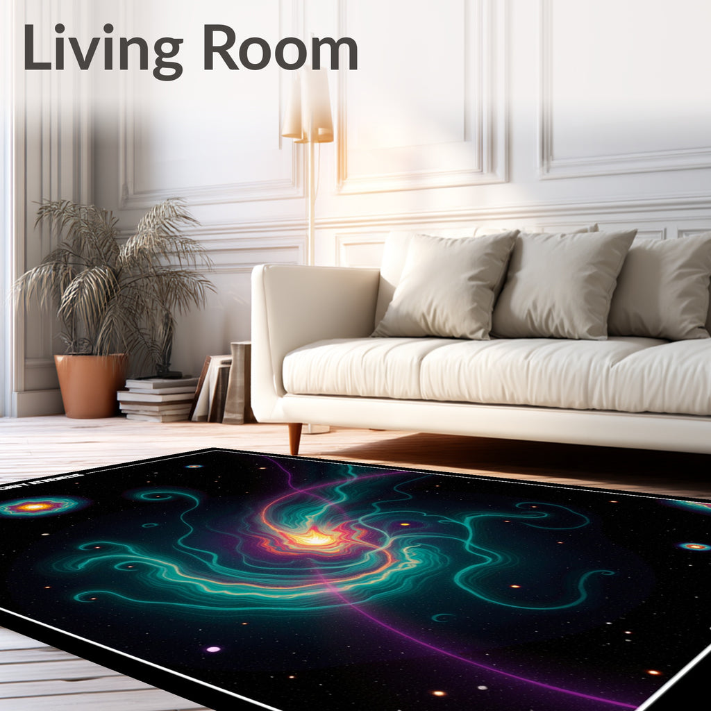 Nebula Swirls Cosmic Galaxy Rug